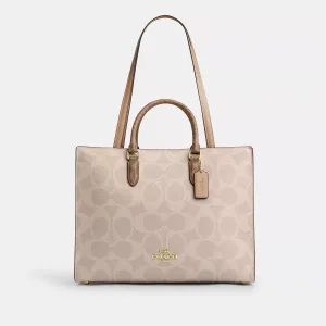 Coach Outlet Maggie Tote Bag In Blocked Signature Canvas