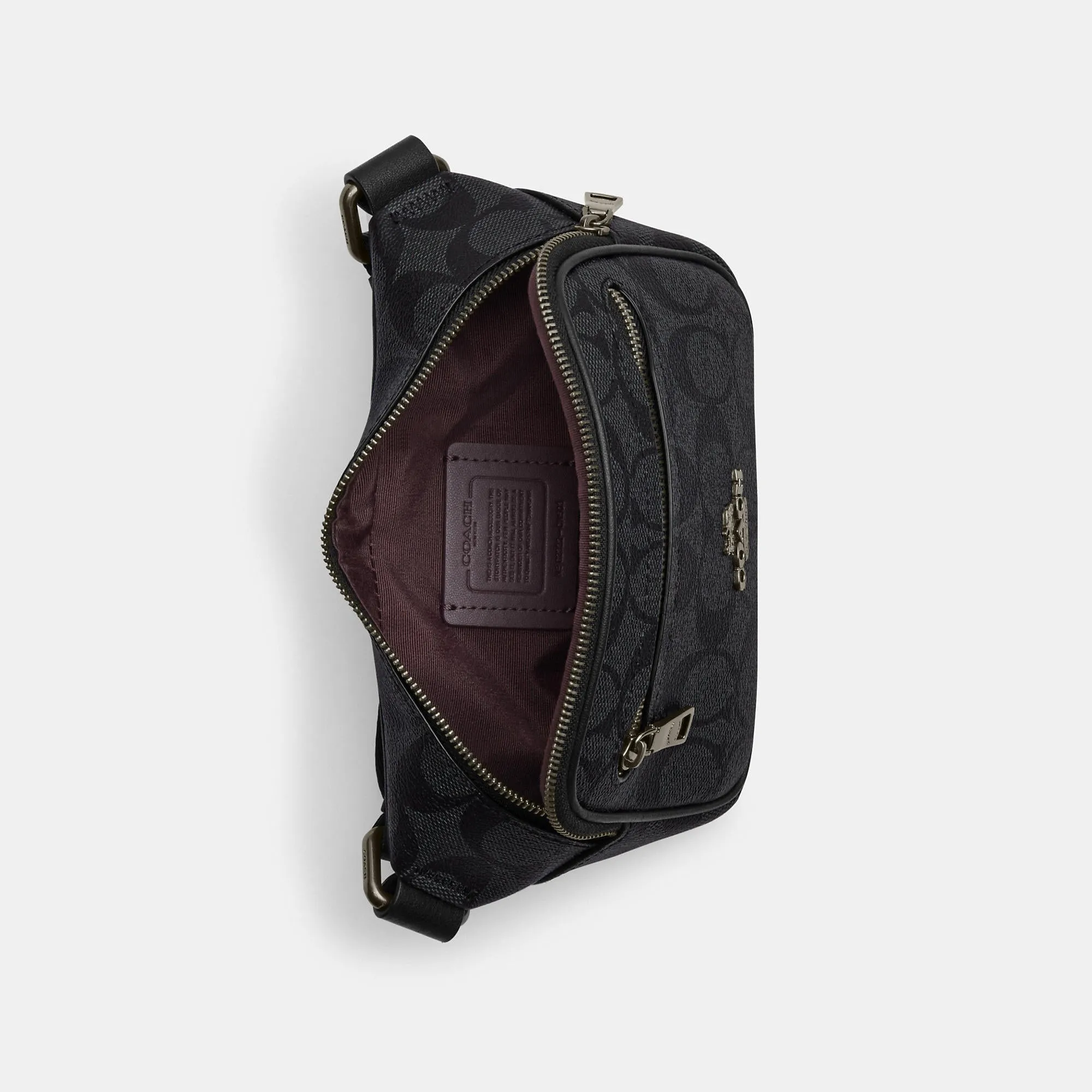 Coach Outlet Mini Belt Bag In Signature Canvas