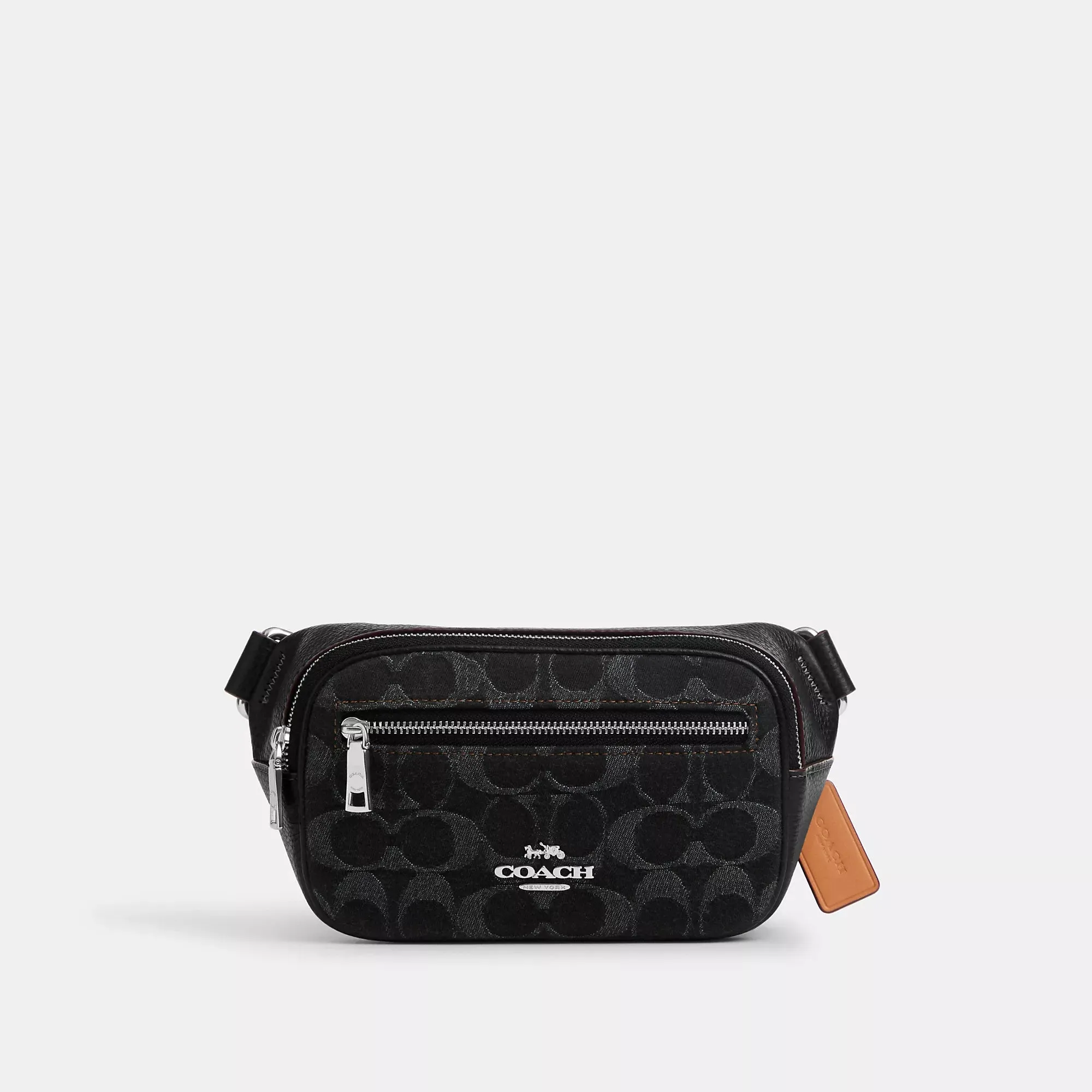 Coach Outlet Mini Belt Bag In Signature Denim