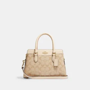Coach Outlet Mini Darcie Carryall In Blocked Signature Canvas