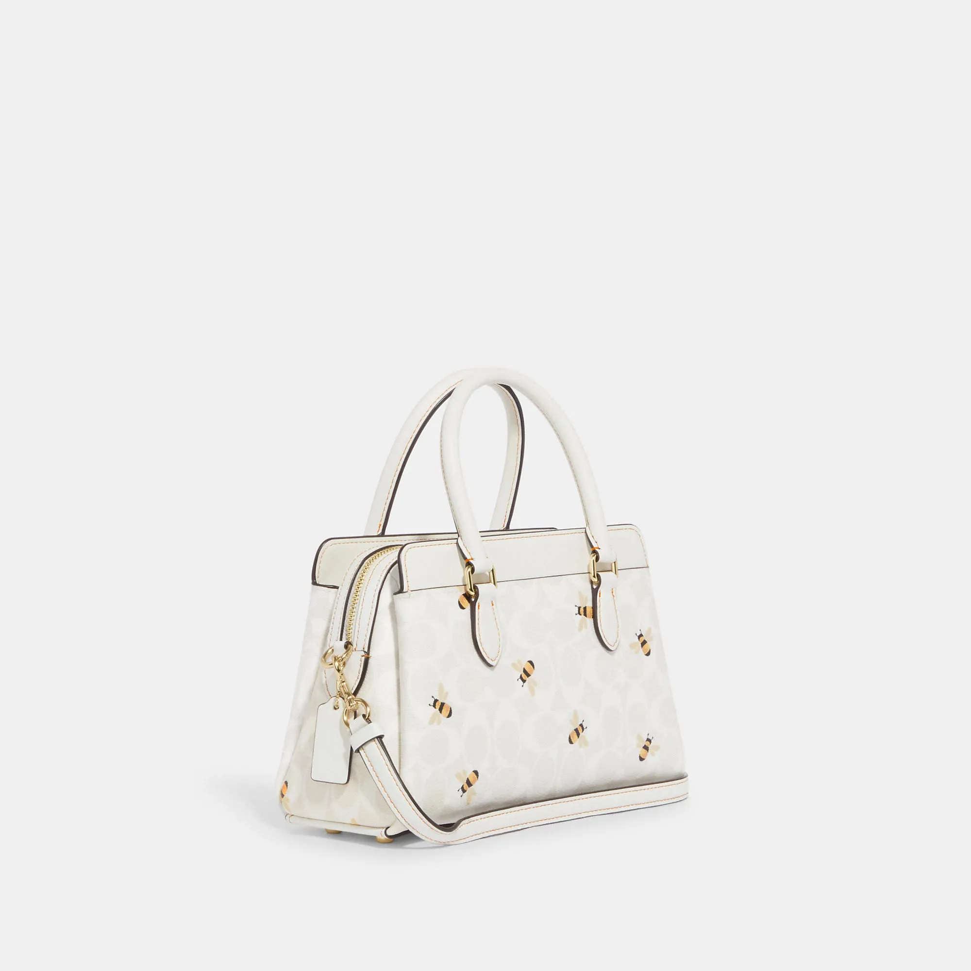 Coach Outlet Mini Darcie Carryall In Signature Canvas With Bee Print