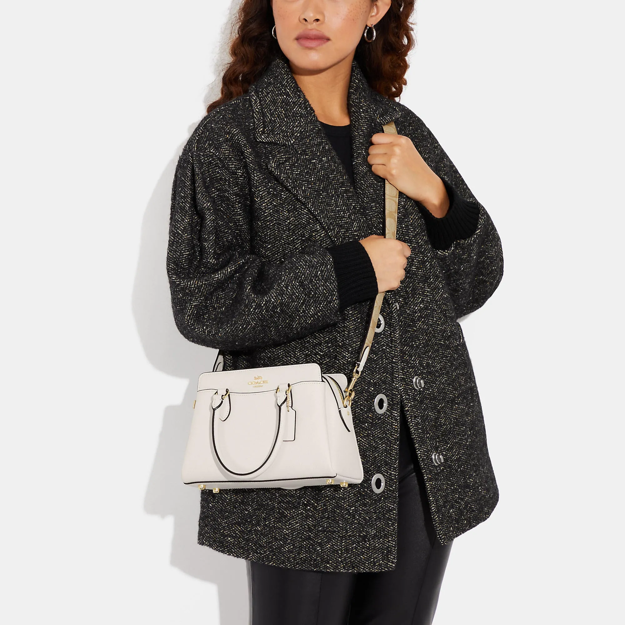 Coach Outlet Mini Darcie Carryall With Signature Canvas Detail