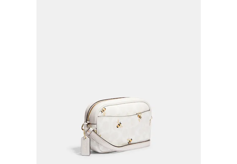 Coach Outlet Mini Jamie Camera Bag In Signature Canvas With Bee Print