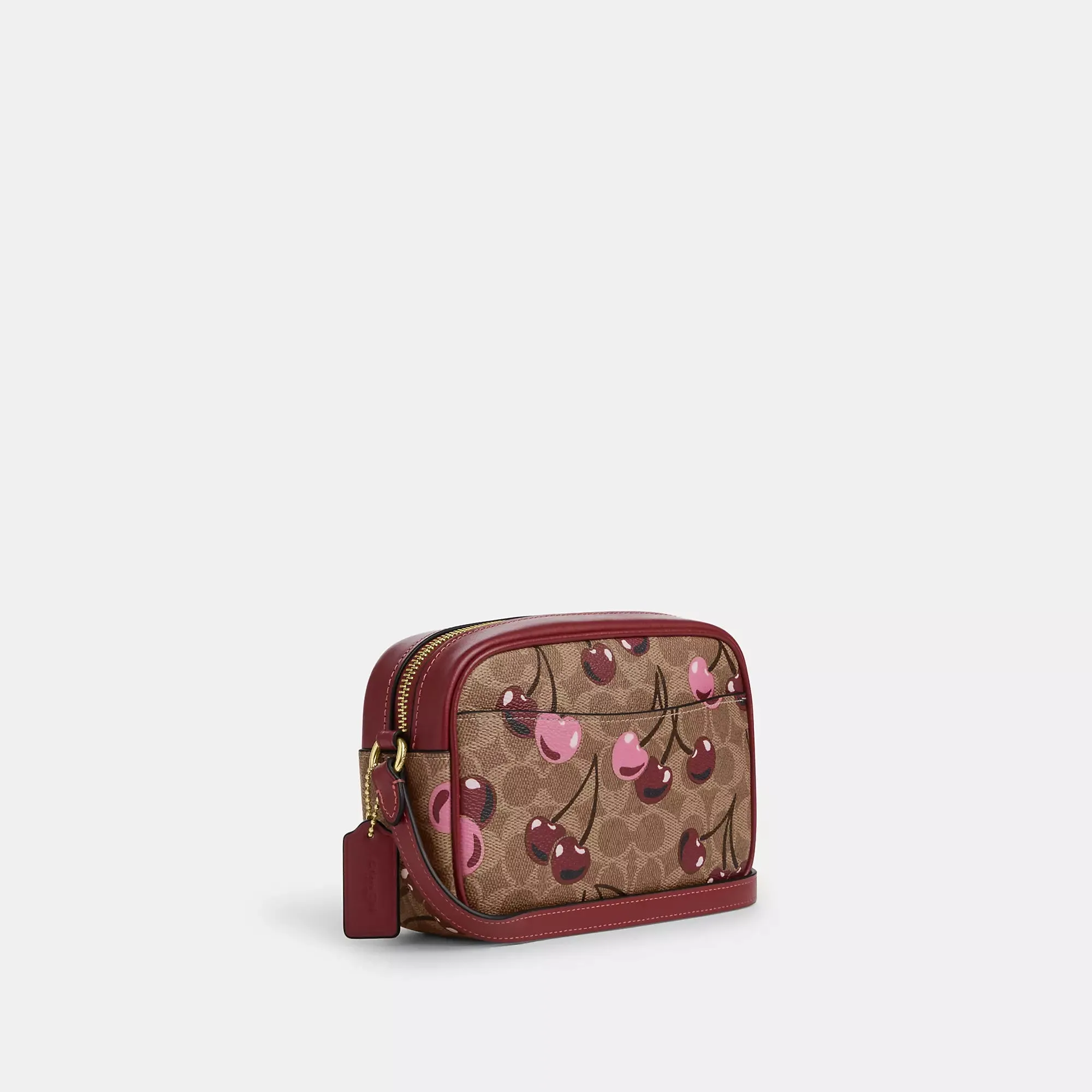 Coach Outlet Mini Jamie Camera Bag In Signature Canvas With Cherry Print