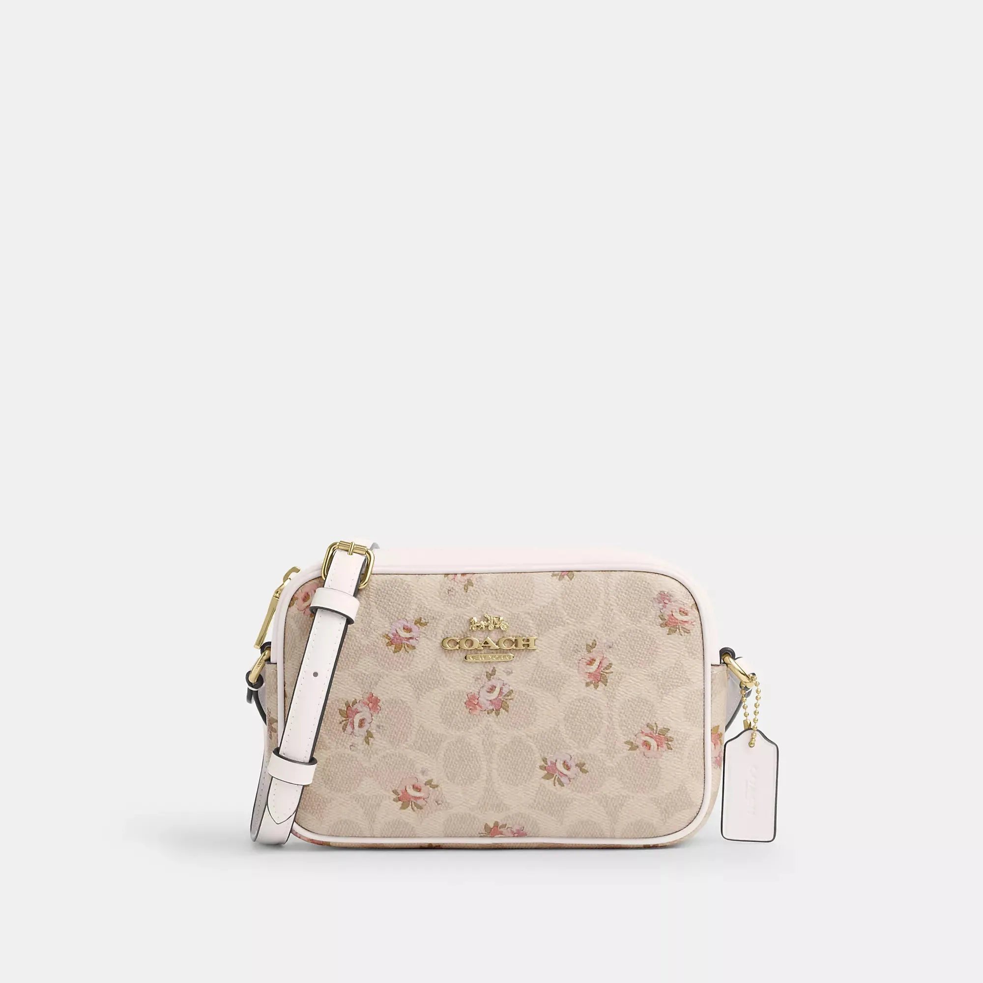 Coach Outlet Mini Jamie Camera Bag In Signature Canvas With Floral Print