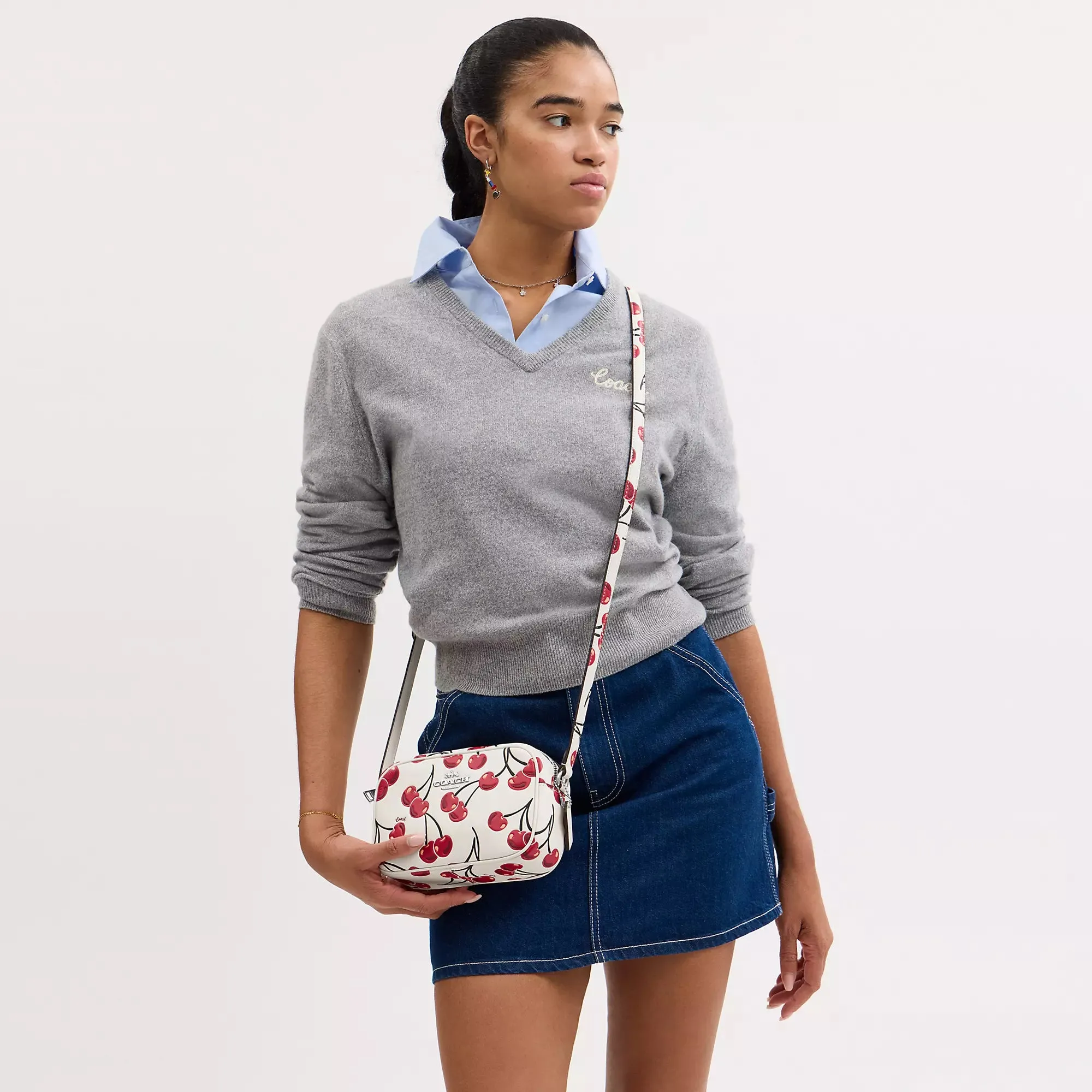 Coach Outlet Mini Jamie Camera Bag With Cherry Print