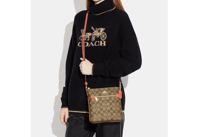 Coach Outlet Mini Rowan File Bag In Signature Canvas