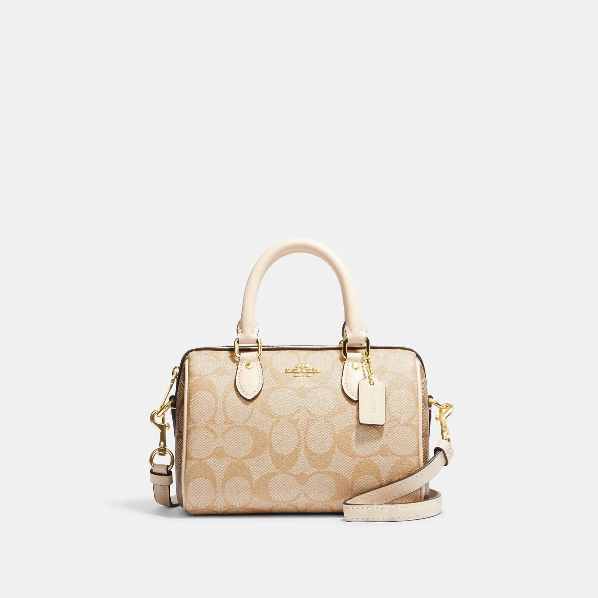 Coach Outlet Mini Rowan Satchel In Blocked Signature Canvas