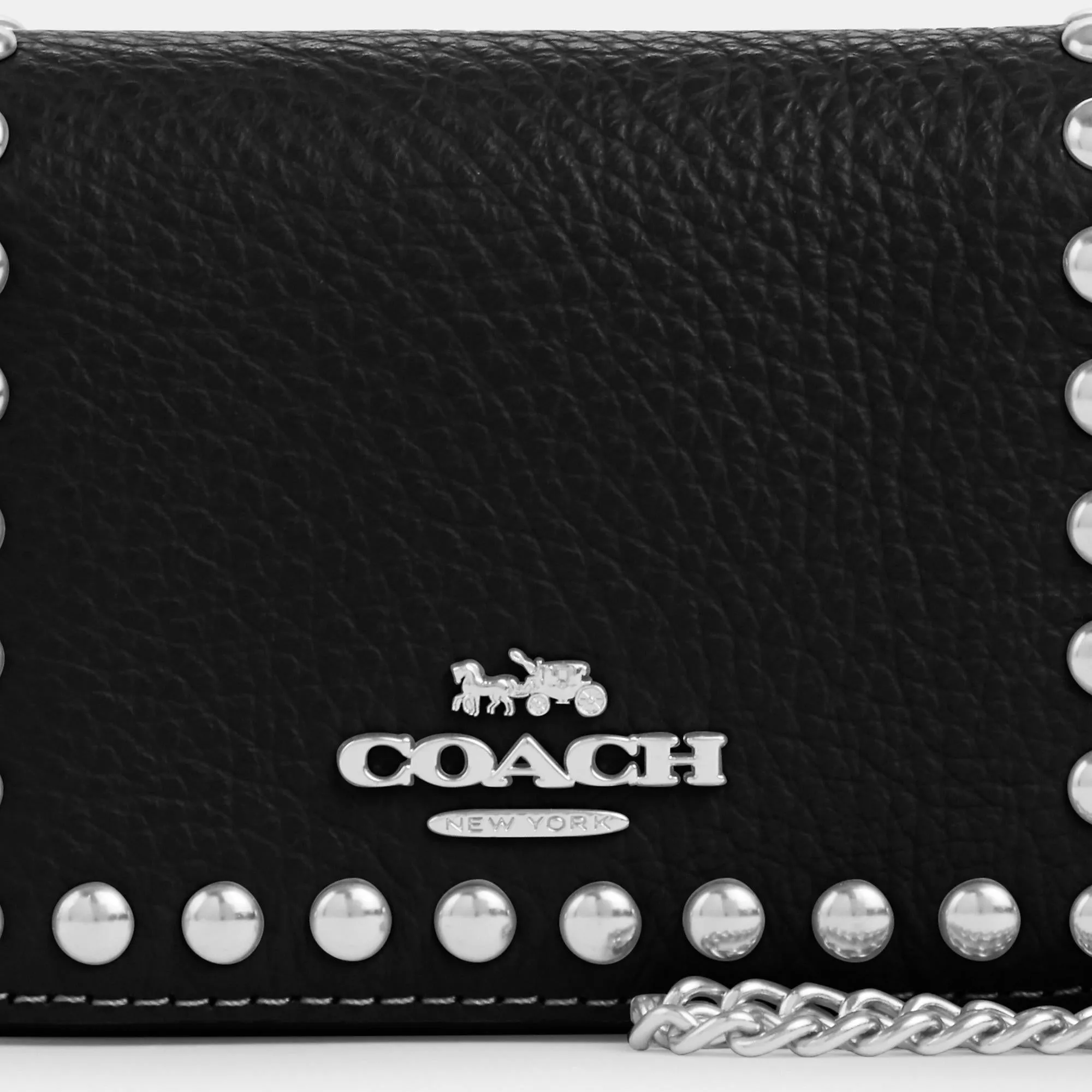 Coach Outlet Mini Wallet On A Chain With Rivets