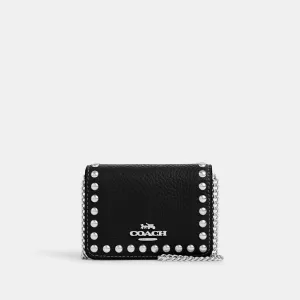 Coach Outlet Mini Wallet On A Chain With Rivets
