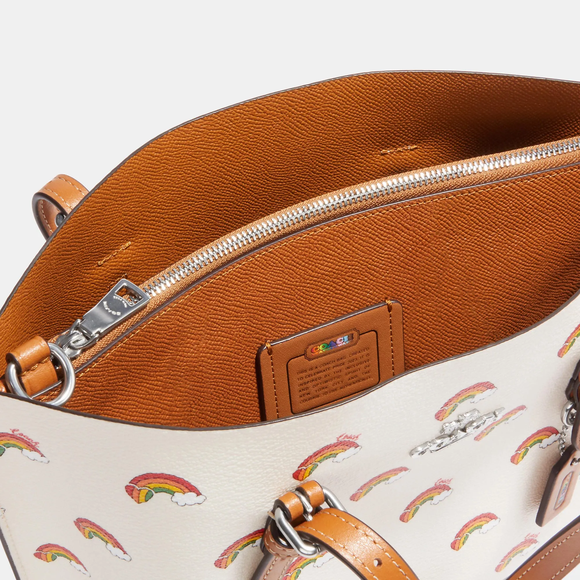 Coach Outlet Mollie Tote 25 With Rainbow Print