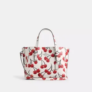 Coach Outlet Mollie Tote Bag 25 With Cherry Print