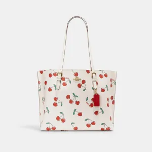 Coach Outlet Mollie Tote With Heart Cherry Print