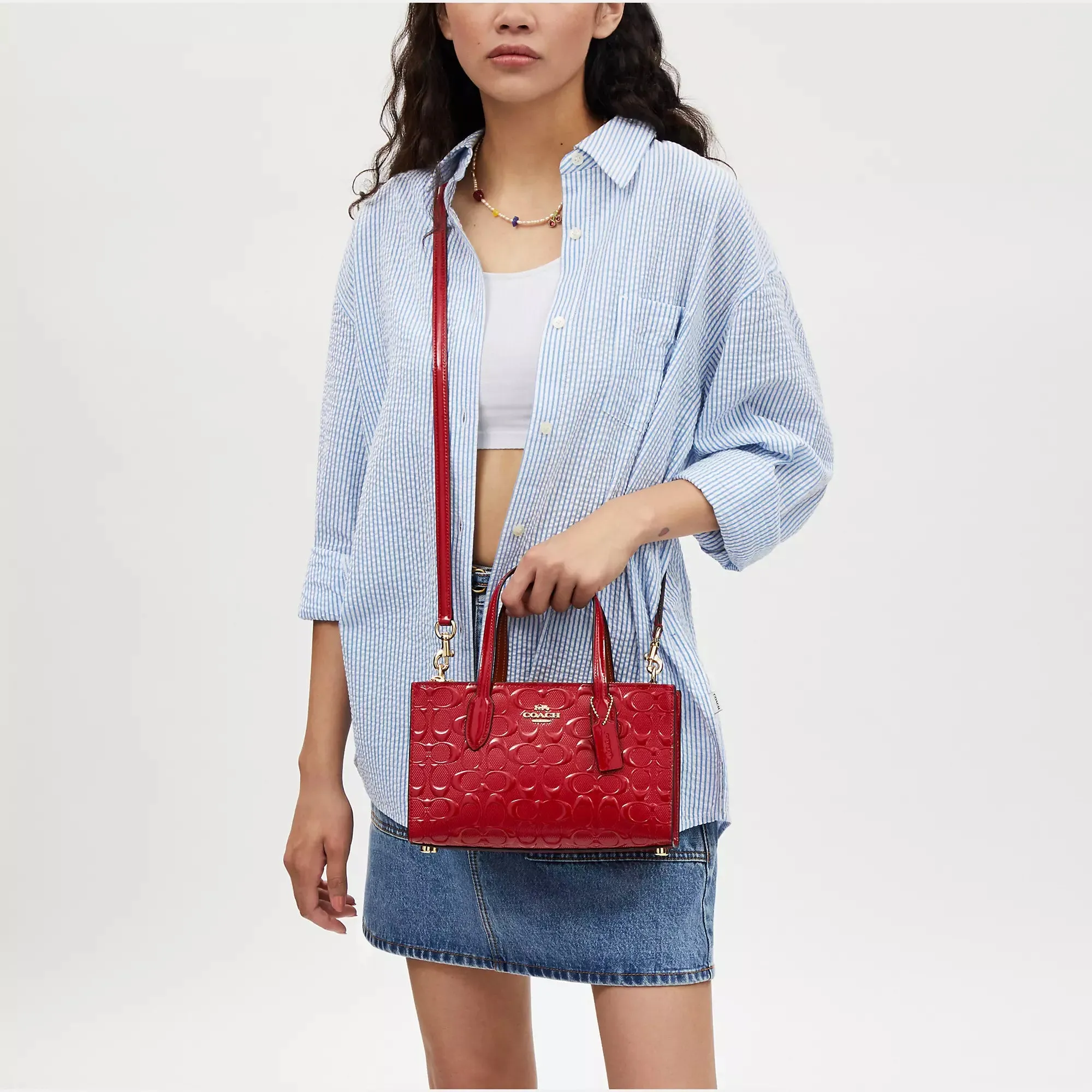 Coach Outlet Nina Small Tote Bag In Signature Leather
