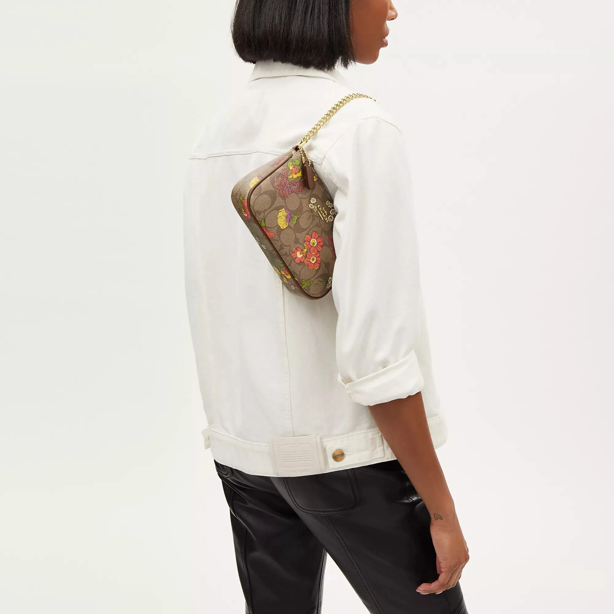 Coach Outlet Nolita 19 In Signature Canvas With Floral Print