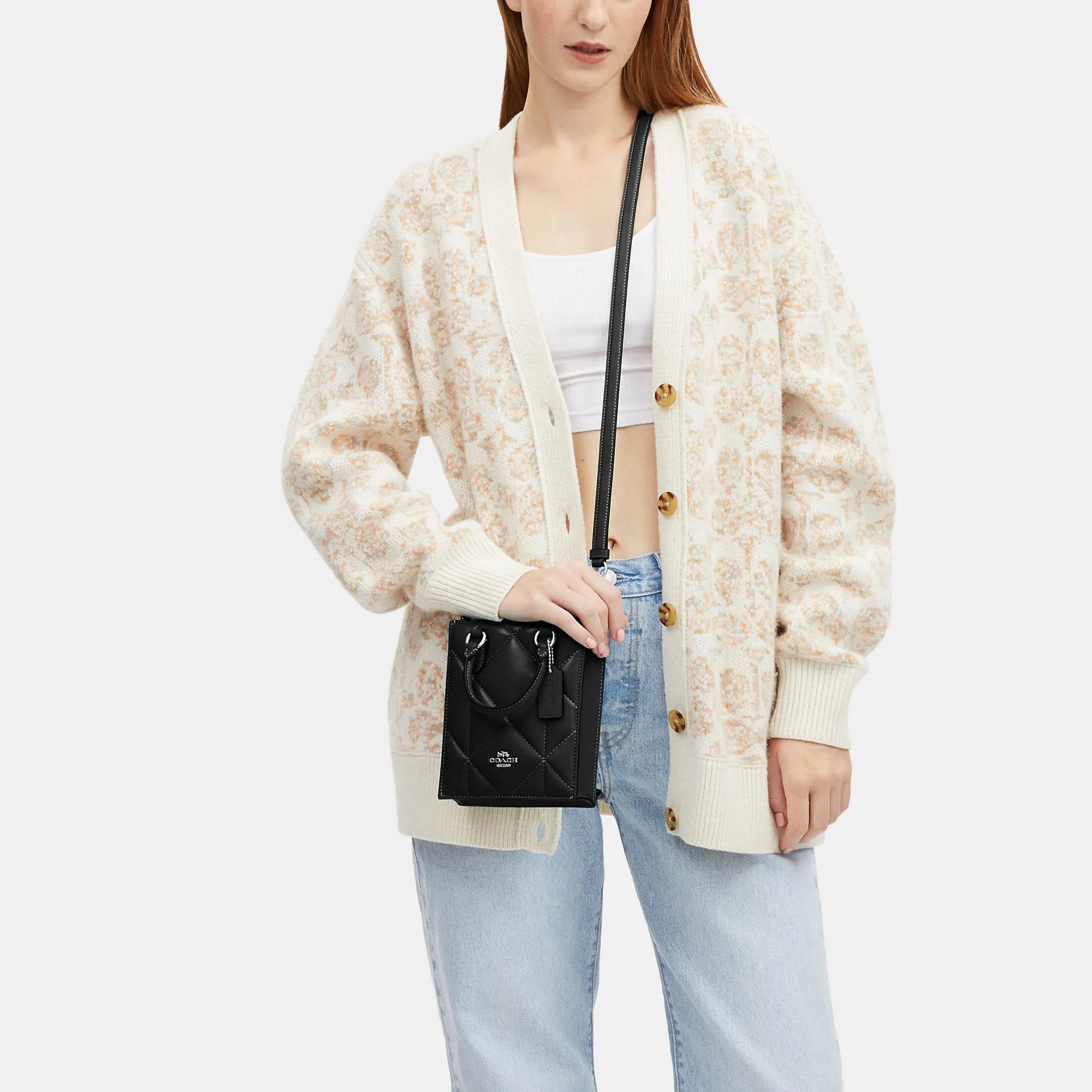 Coach Outlet North South Mini Tote With Puffy Diamond Quilting