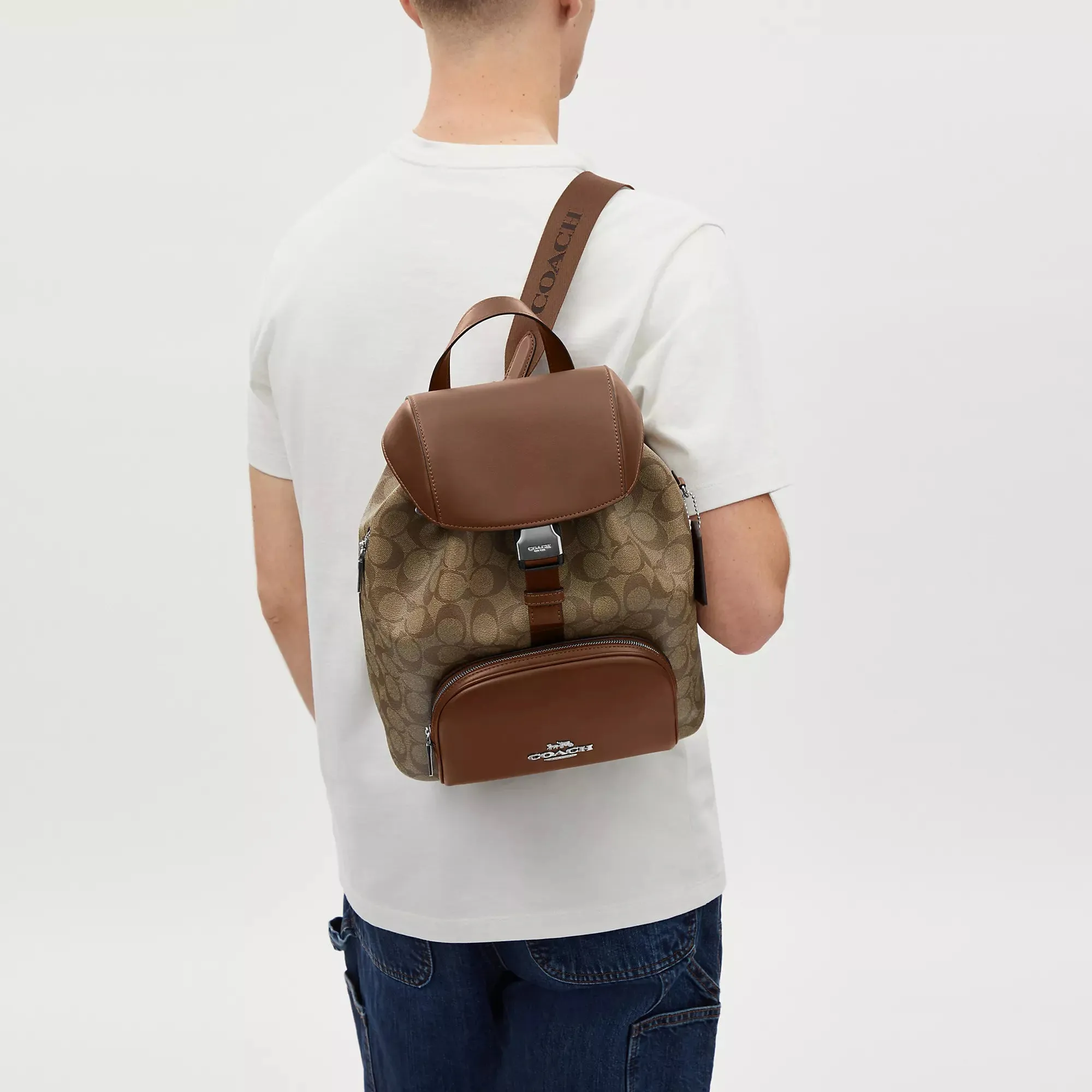 Coach Outlet Pace Large Backpack In Signature Canvas