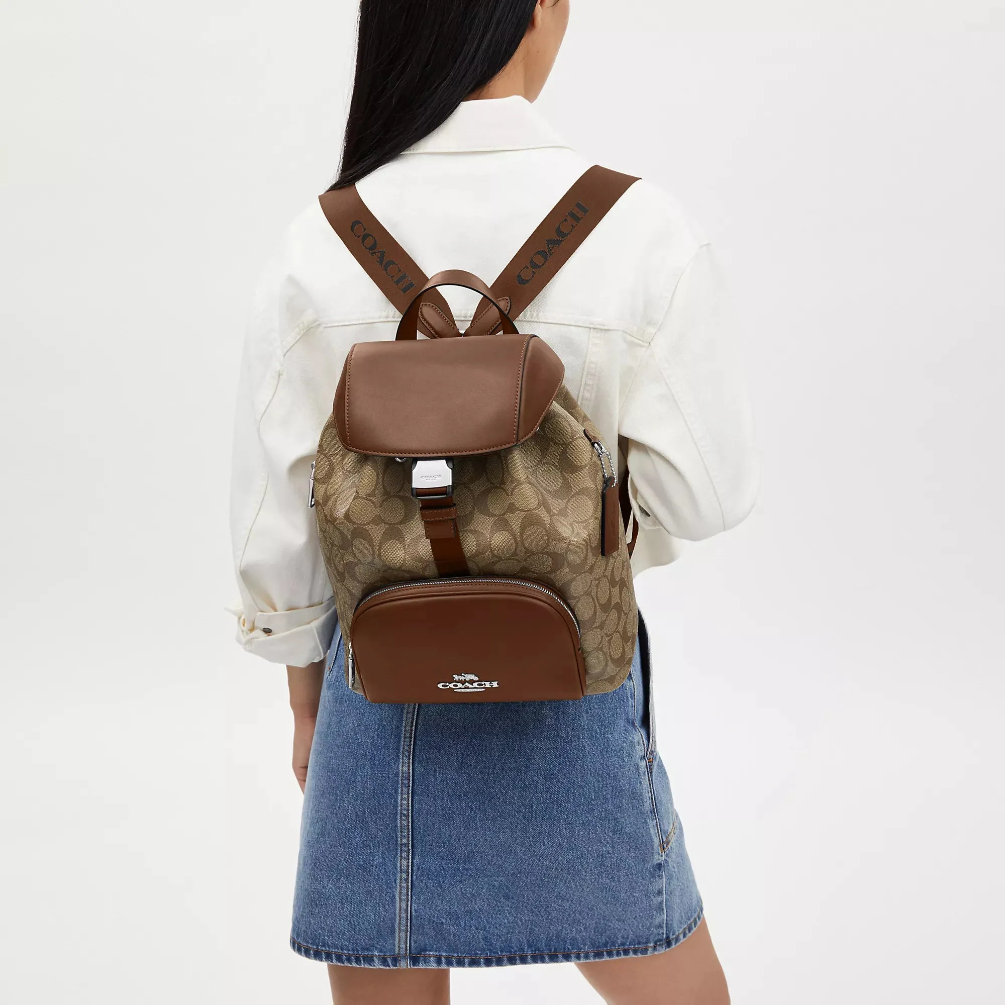 Coach Outlet Pace Large Backpack In Signature Canvas