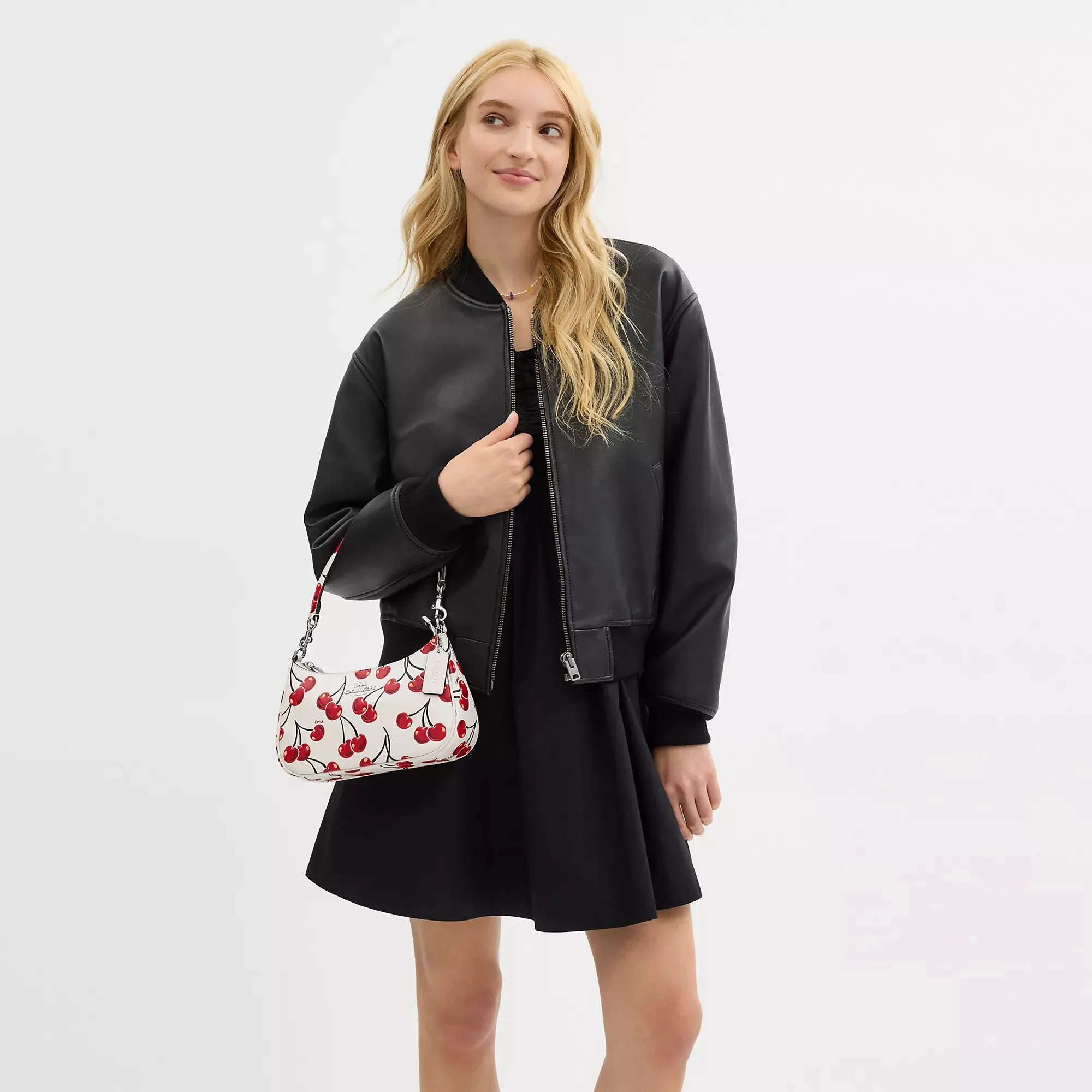 Coach Outlet Teri Shoulder Bag With Cherry Print