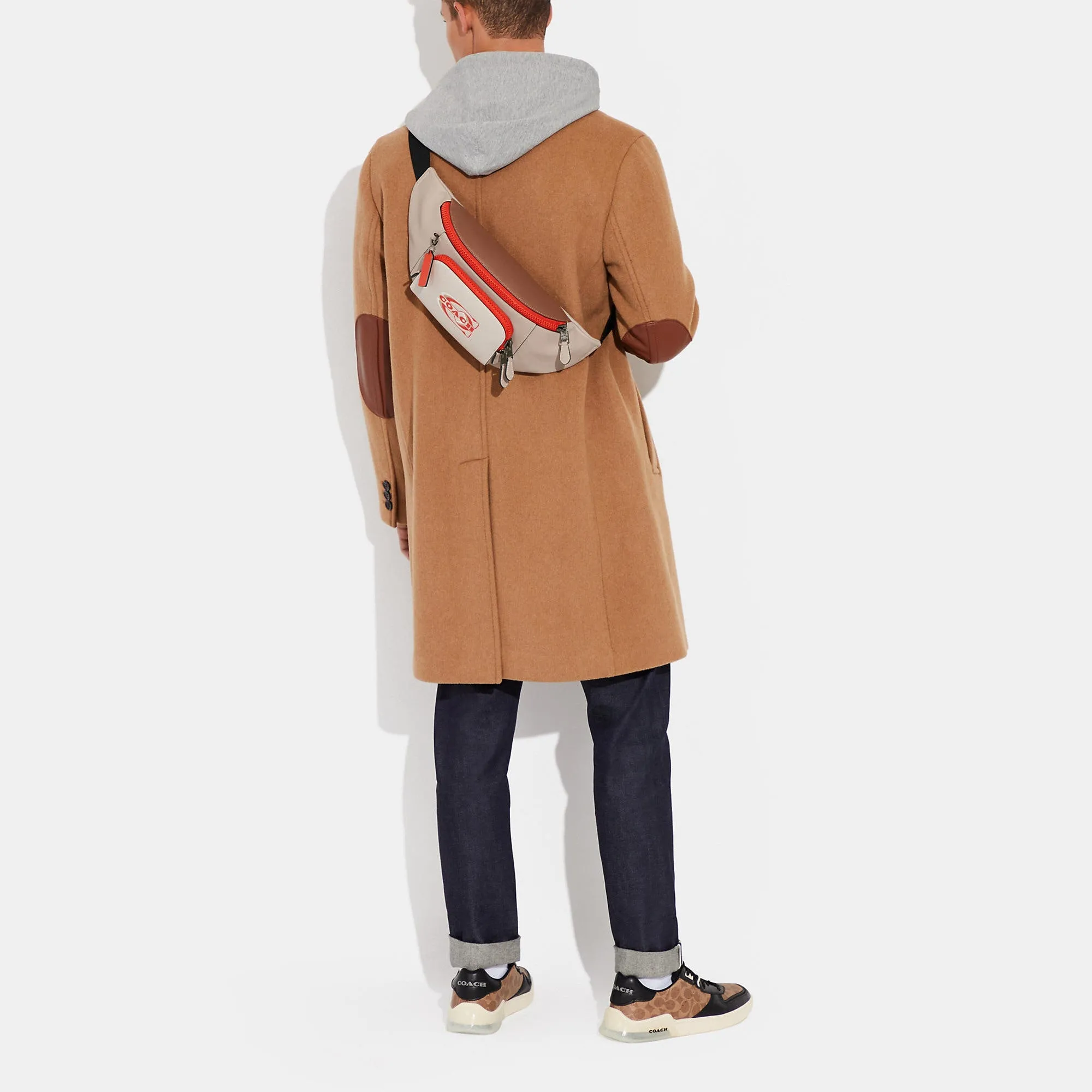 Coach Outlet Track Belt Bag In Colorblock With Coach Stamp