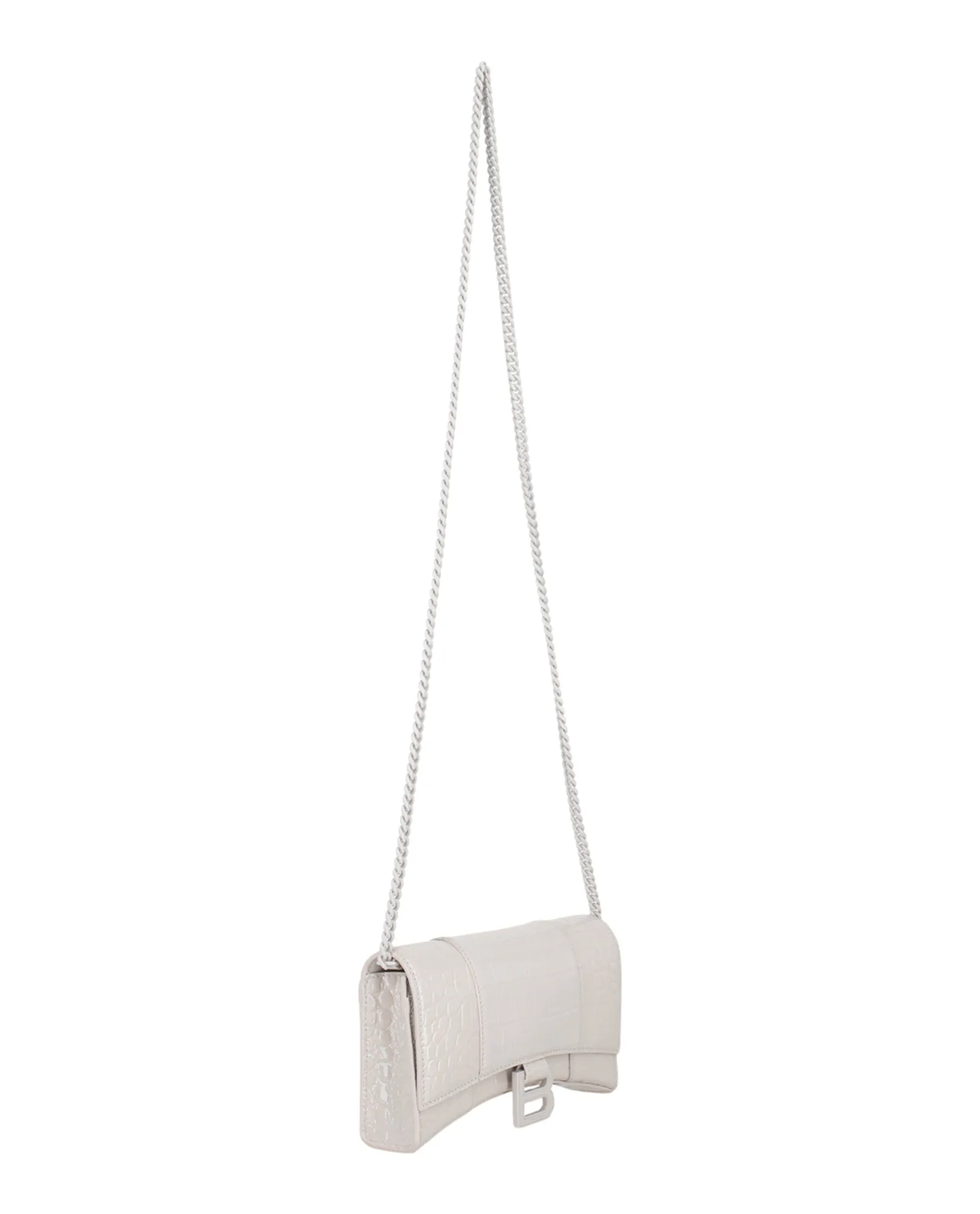 Croc Embossed Hourglass Wallet On Chain