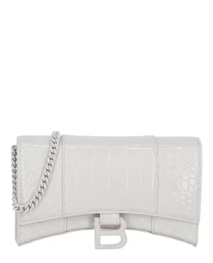 Croc Embossed Hourglass Wallet On Chain