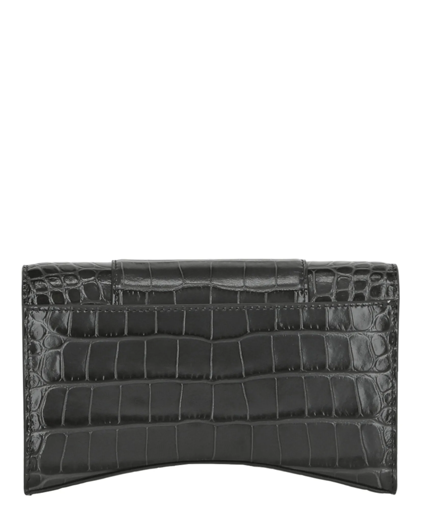 Croc Embossed Hourglass Wallet On Chain