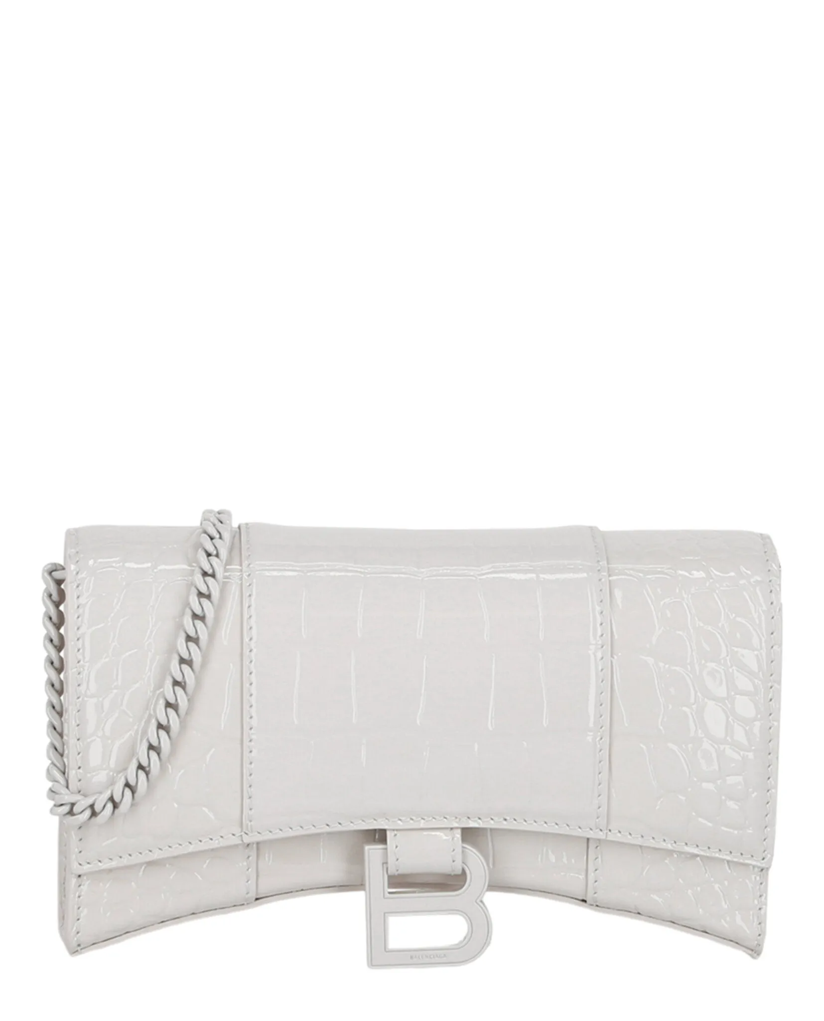 Croc Embossed Hourglass Wallet On Chain
