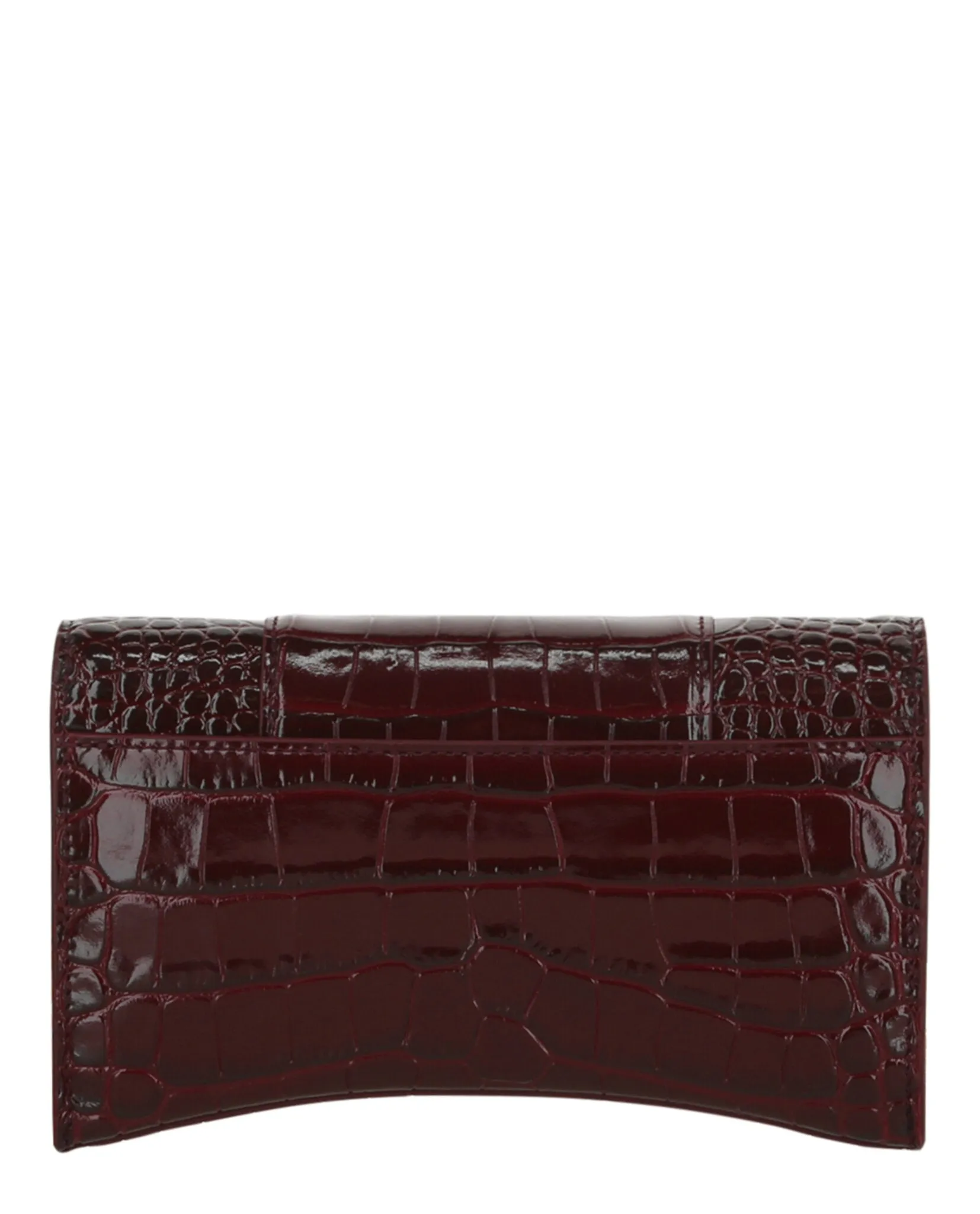 Croc Embossed Hourglass Wallet On Chain