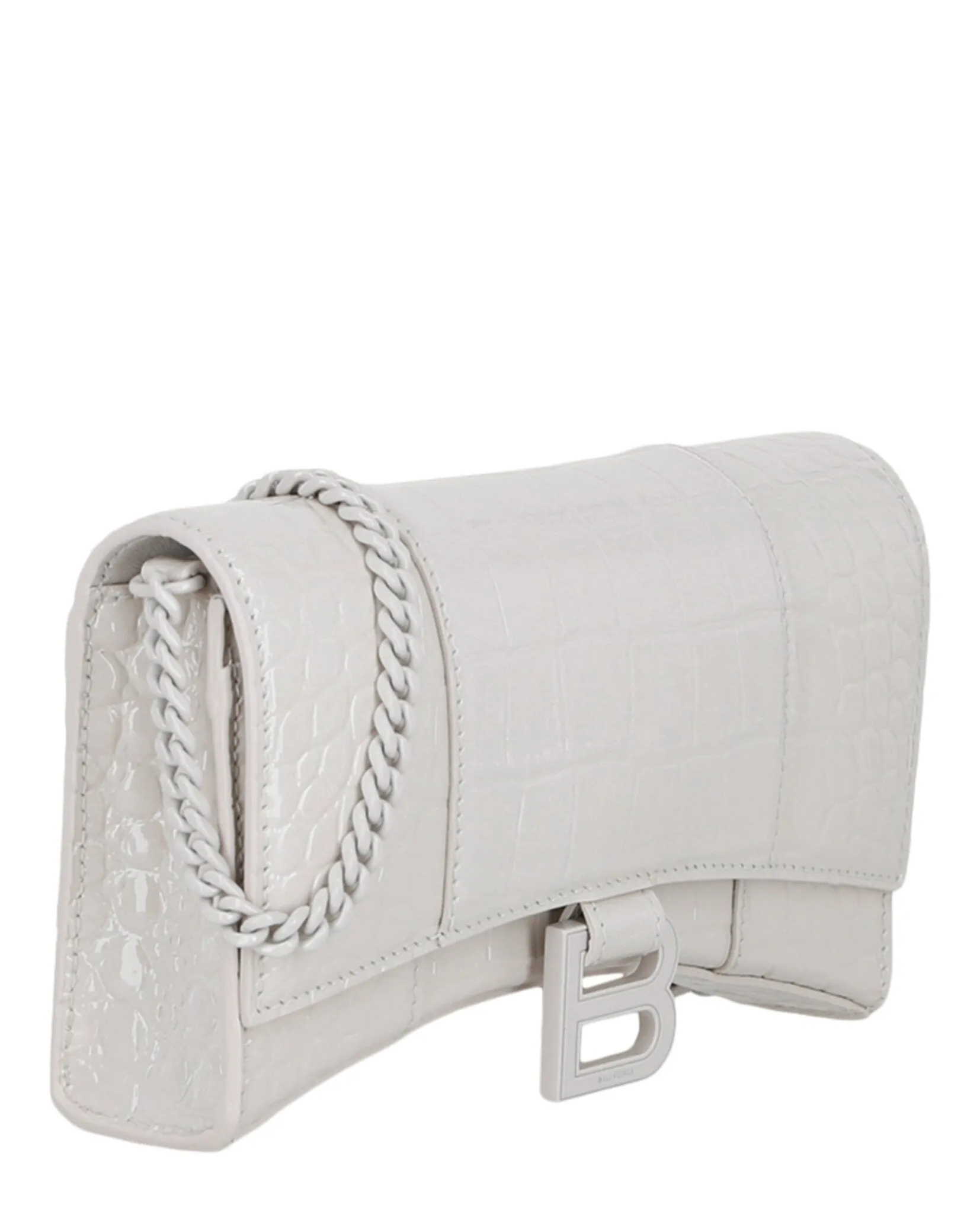 Croc Embossed Hourglass Wallet On Chain