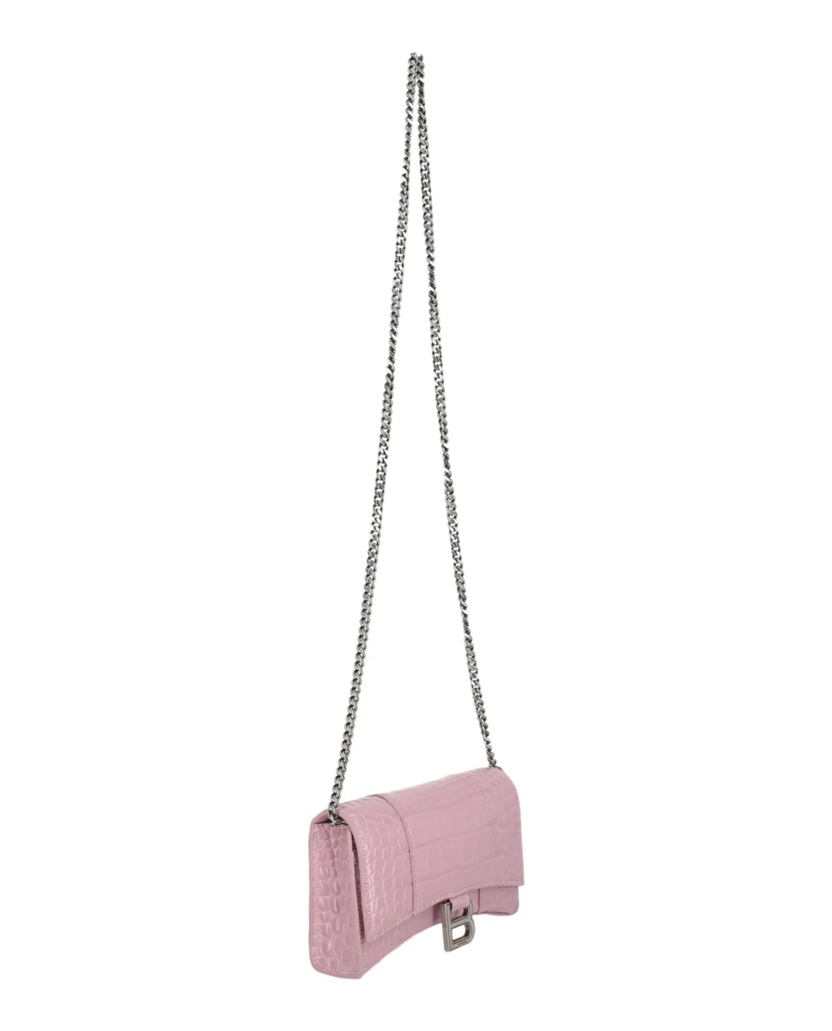 Croc Embossed Hourglass Wallet On Chain