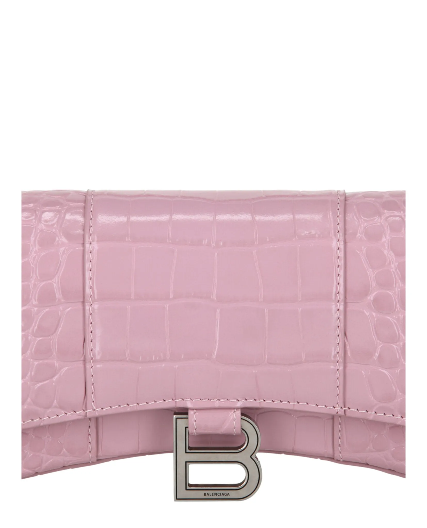 Croc Embossed Hourglass Wallet On Chain