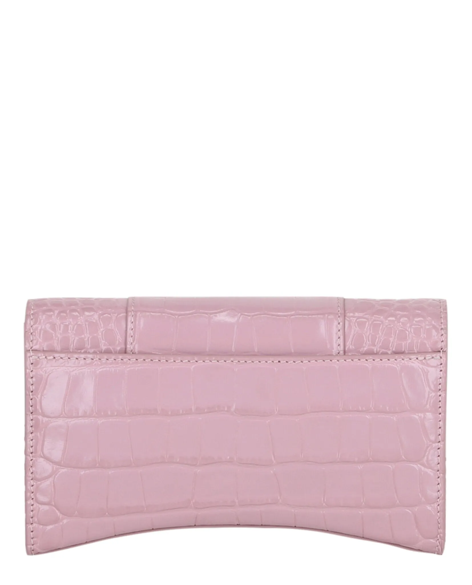 Croc Embossed Hourglass Wallet On Chain