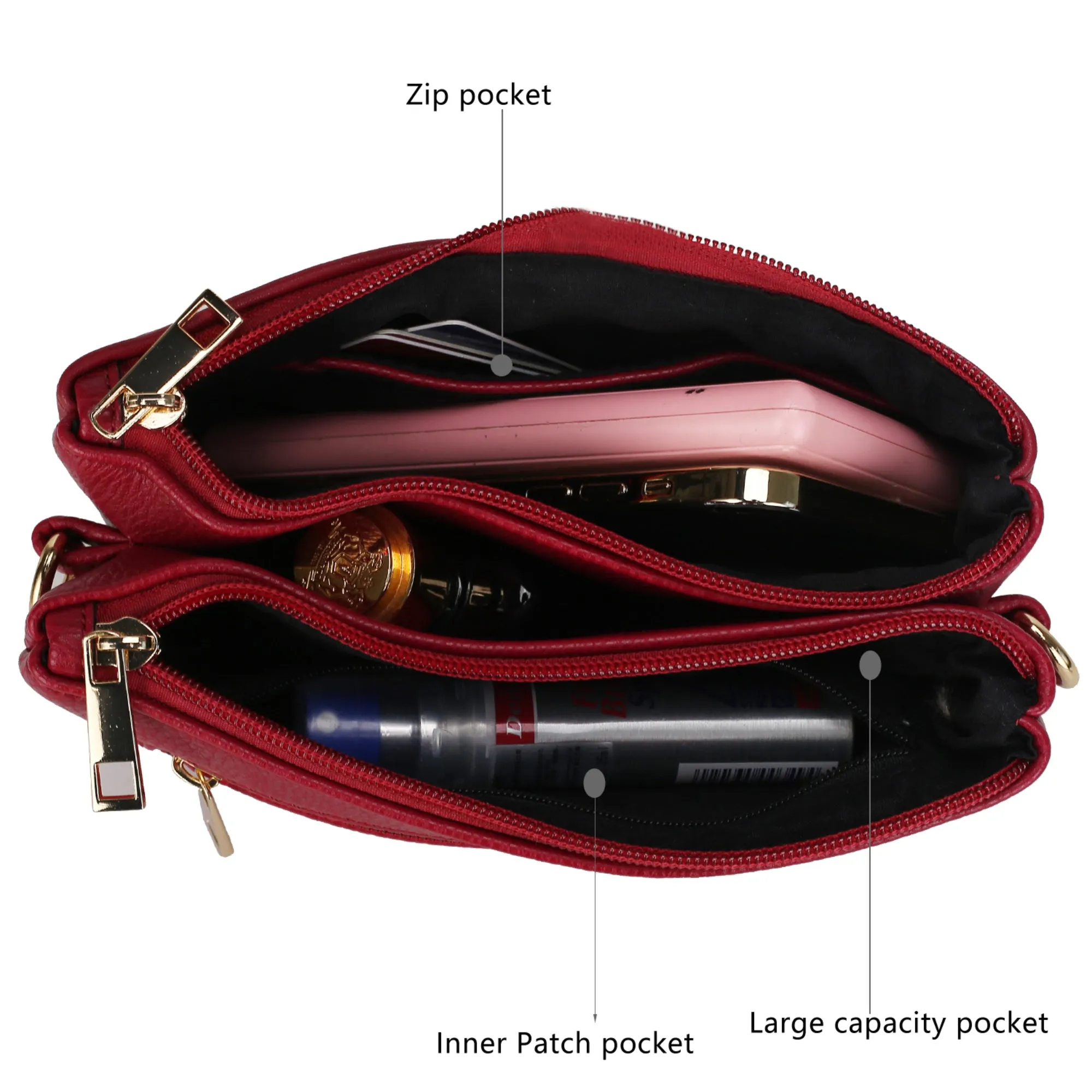 Elsie Multi Compartment Crossbody Bag
