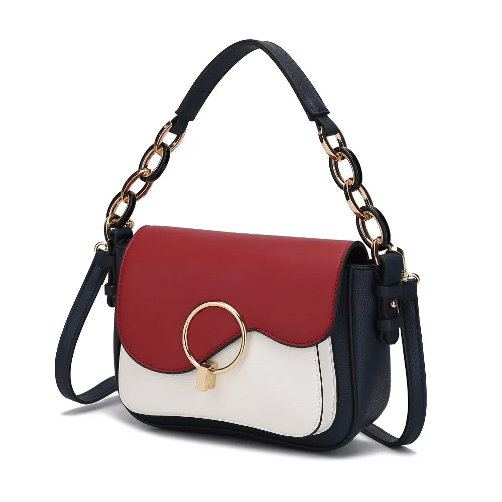 Fantasia Solid Crossbody Handbag