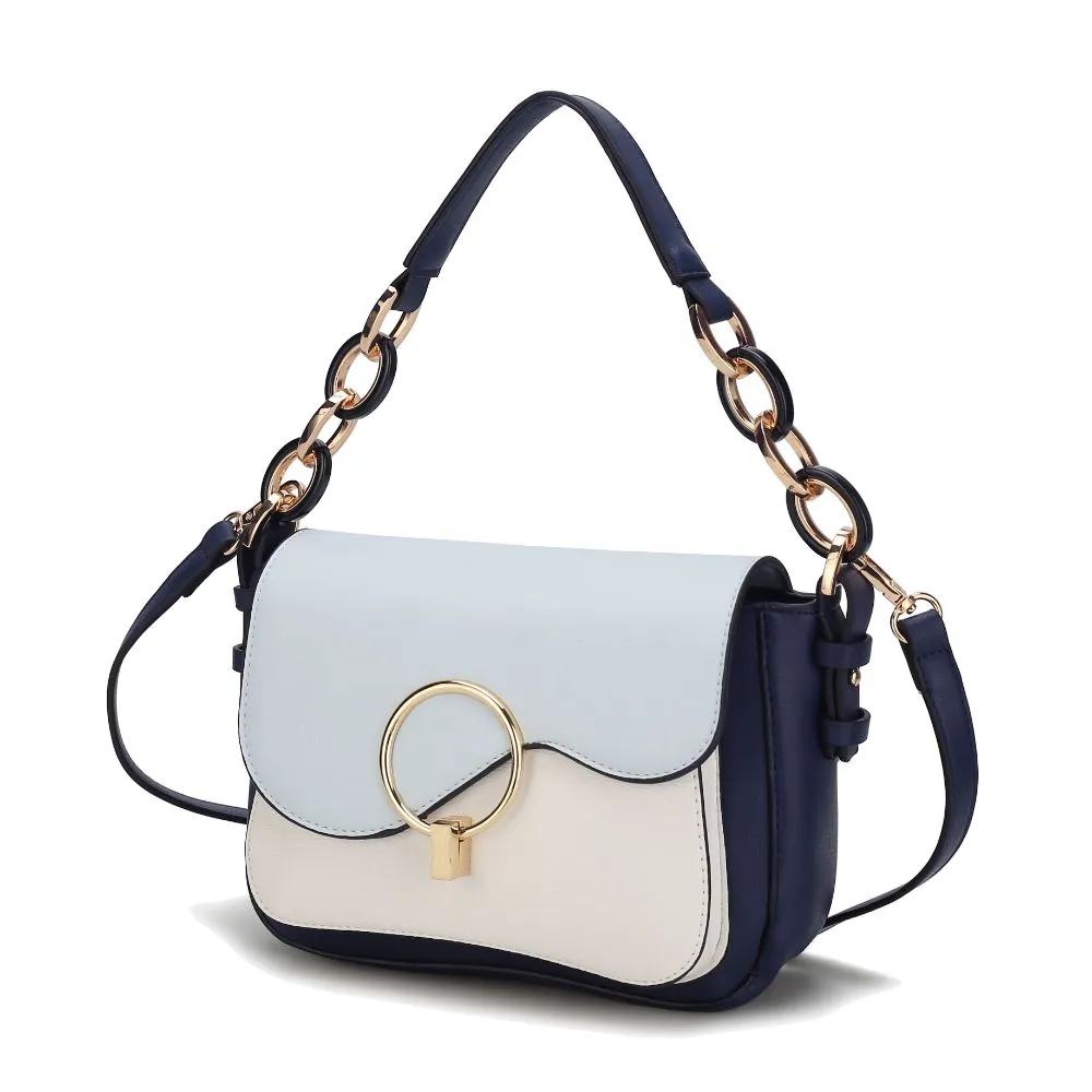 Fantasia Solid Crossbody Handbag