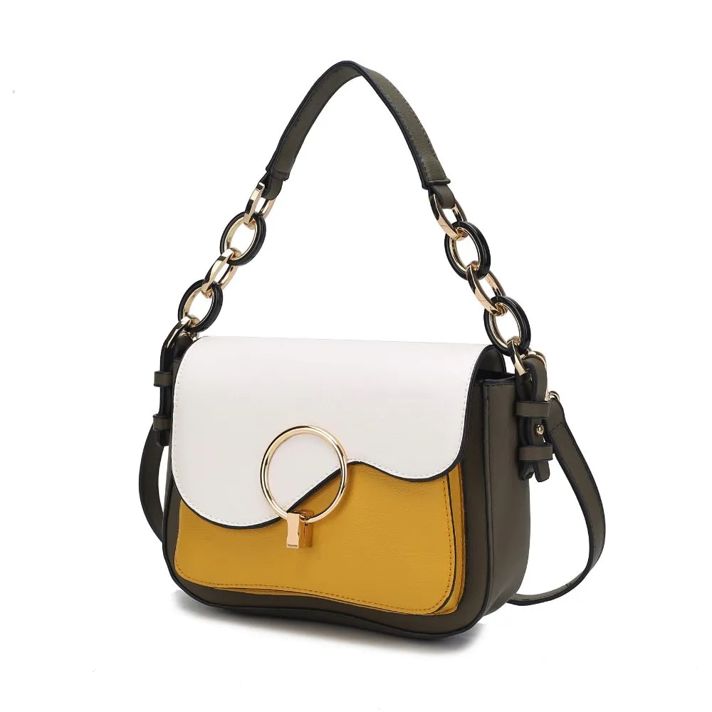 Fantasia Solid Crossbody Handbag