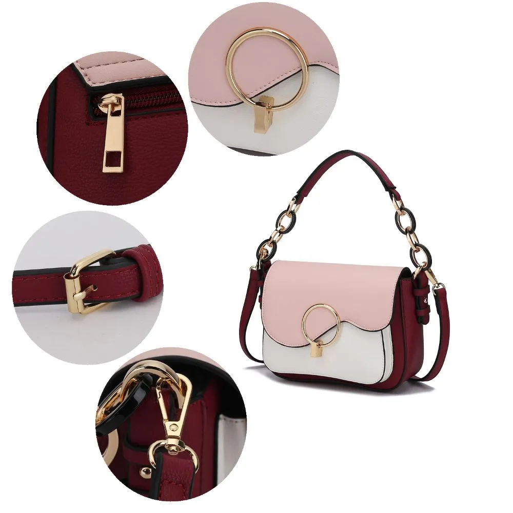 Fantasia Solid Crossbody Handbag
