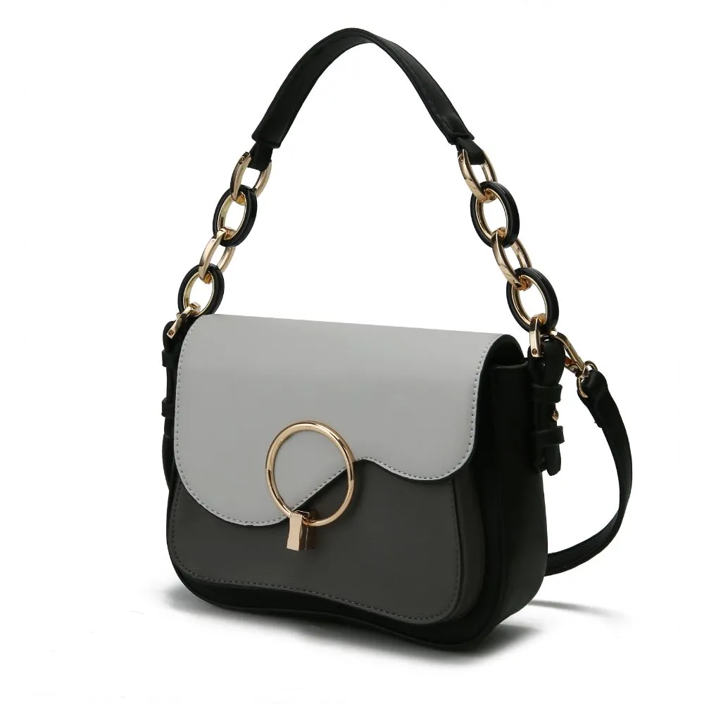 Fantasia Solid Crossbody Handbag
