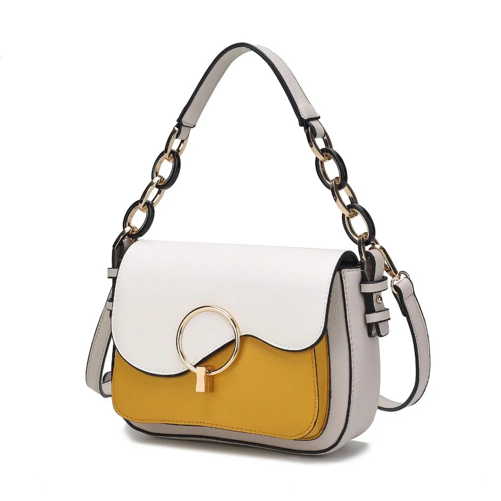 Fantasia Solid Crossbody Handbag