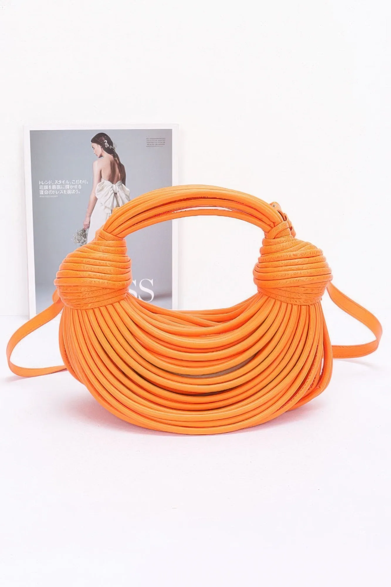 FASHNZFAB Women's Faux Leather Rope Hobo Bag