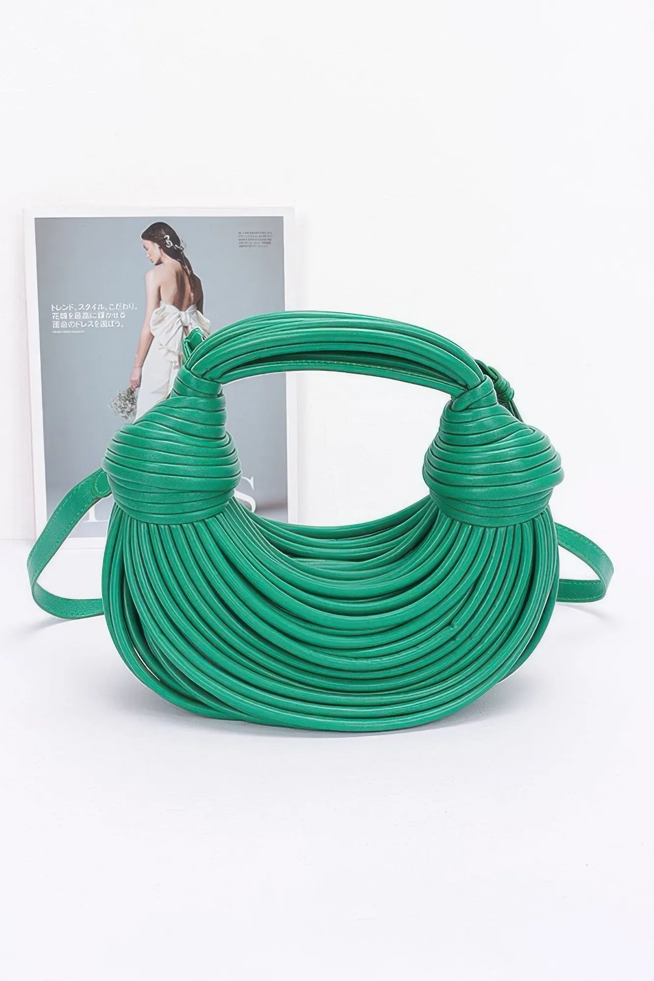 FASHNZFAB Women's Faux Leather Rope Hobo Bag