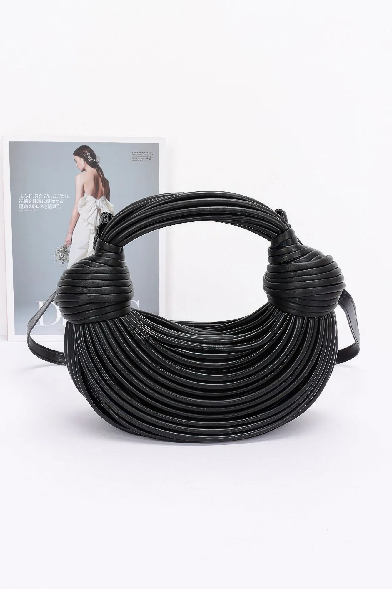 FASHNZFAB Women's Faux Leather Rope Hobo Bag