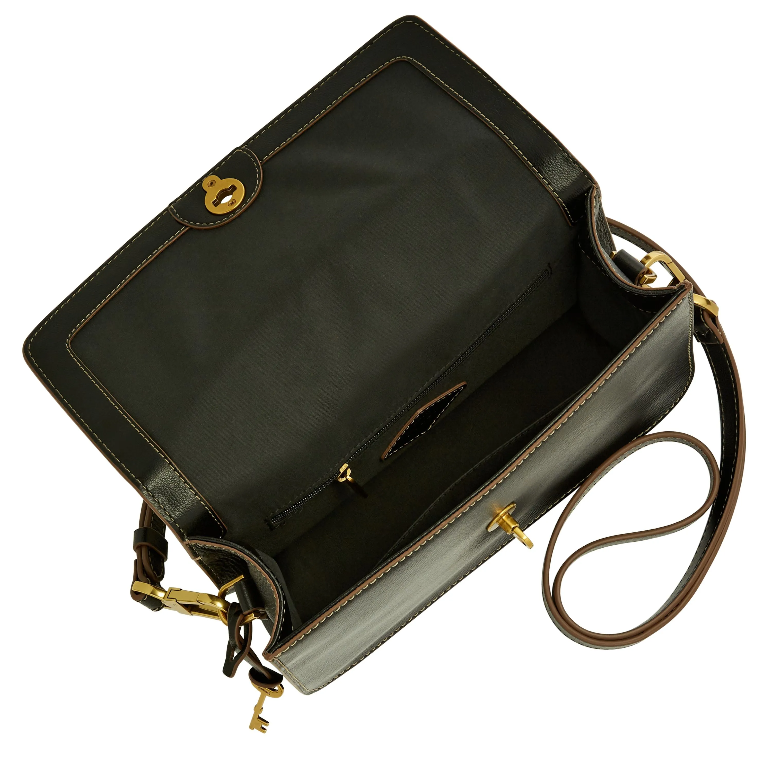 Fossil Women's Ainsley LiteHide Leather Flap Crossbody