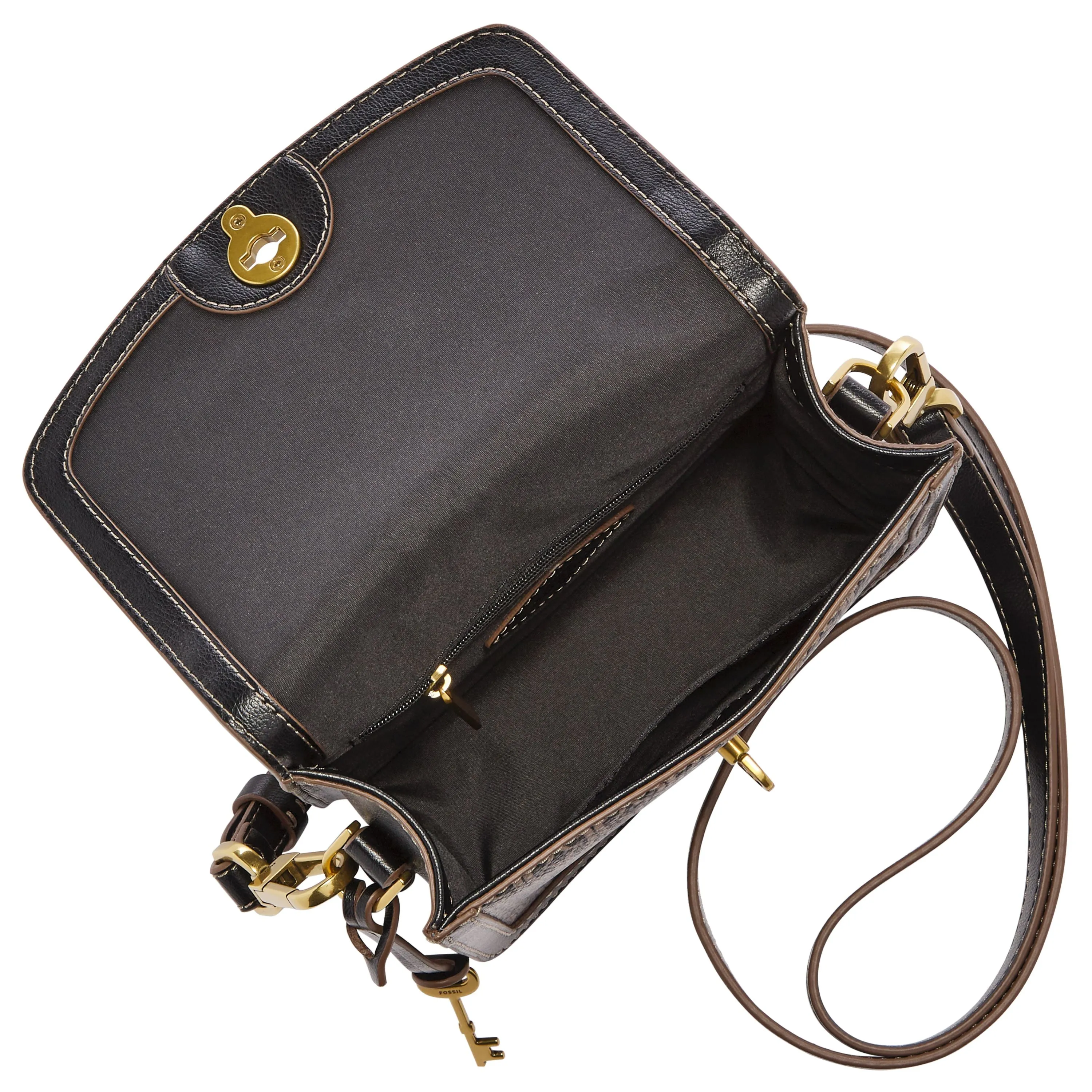 Fossil Women's Ainsley Printed PVC Small Flap Crossbody