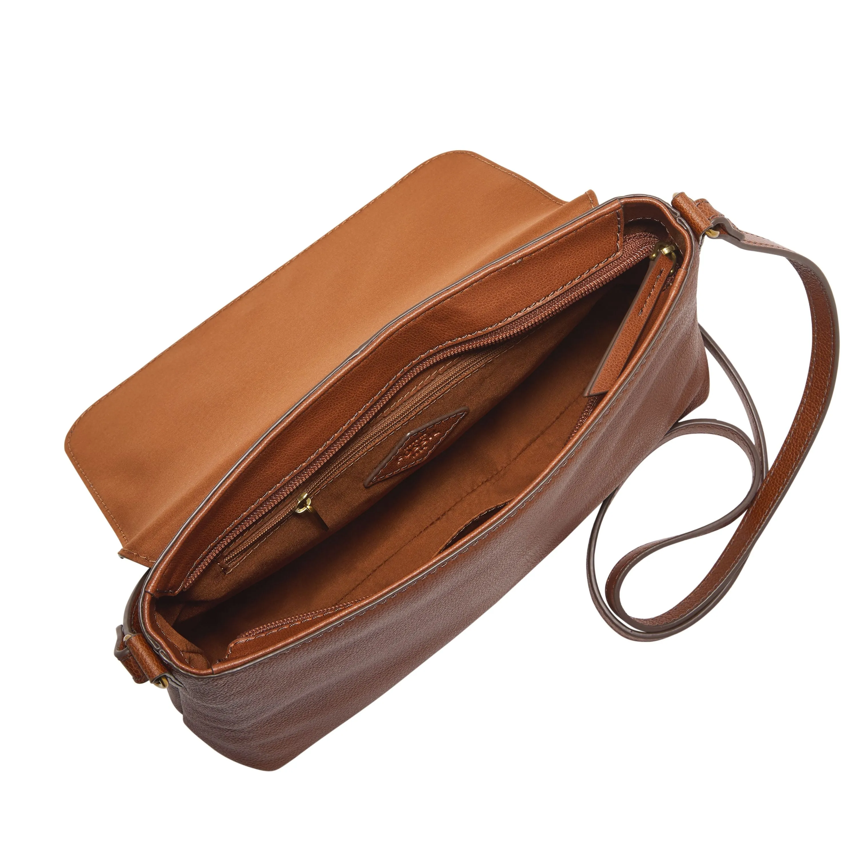 Fossil Women's Gabriella Leather Medium Flap Crossbody