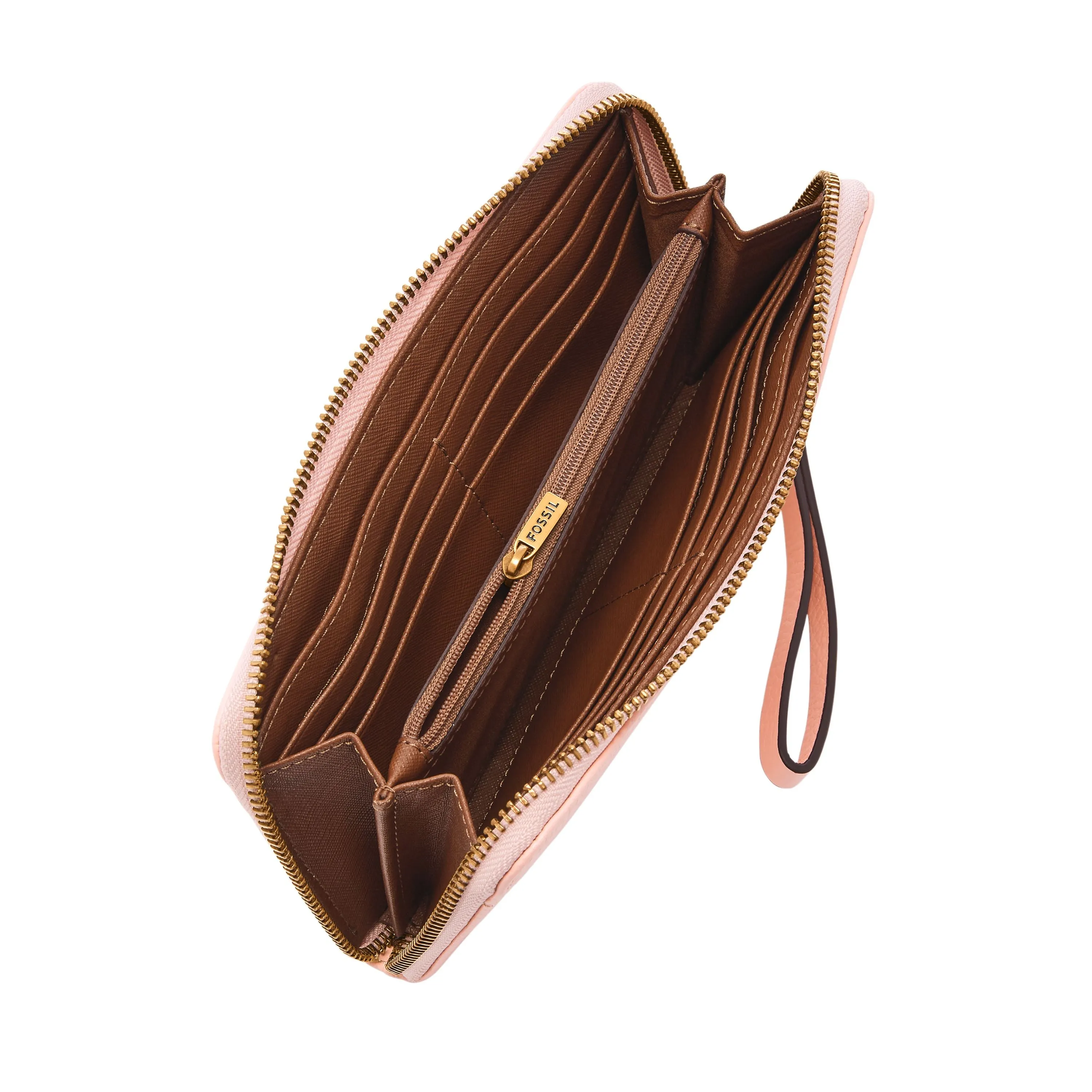 Fossil Women's Jori LiteHide Leather Zip Clutch