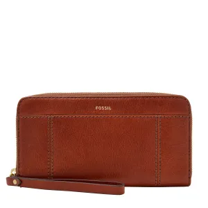 Fossil Women's Jori RFID Leather Zip Clutch