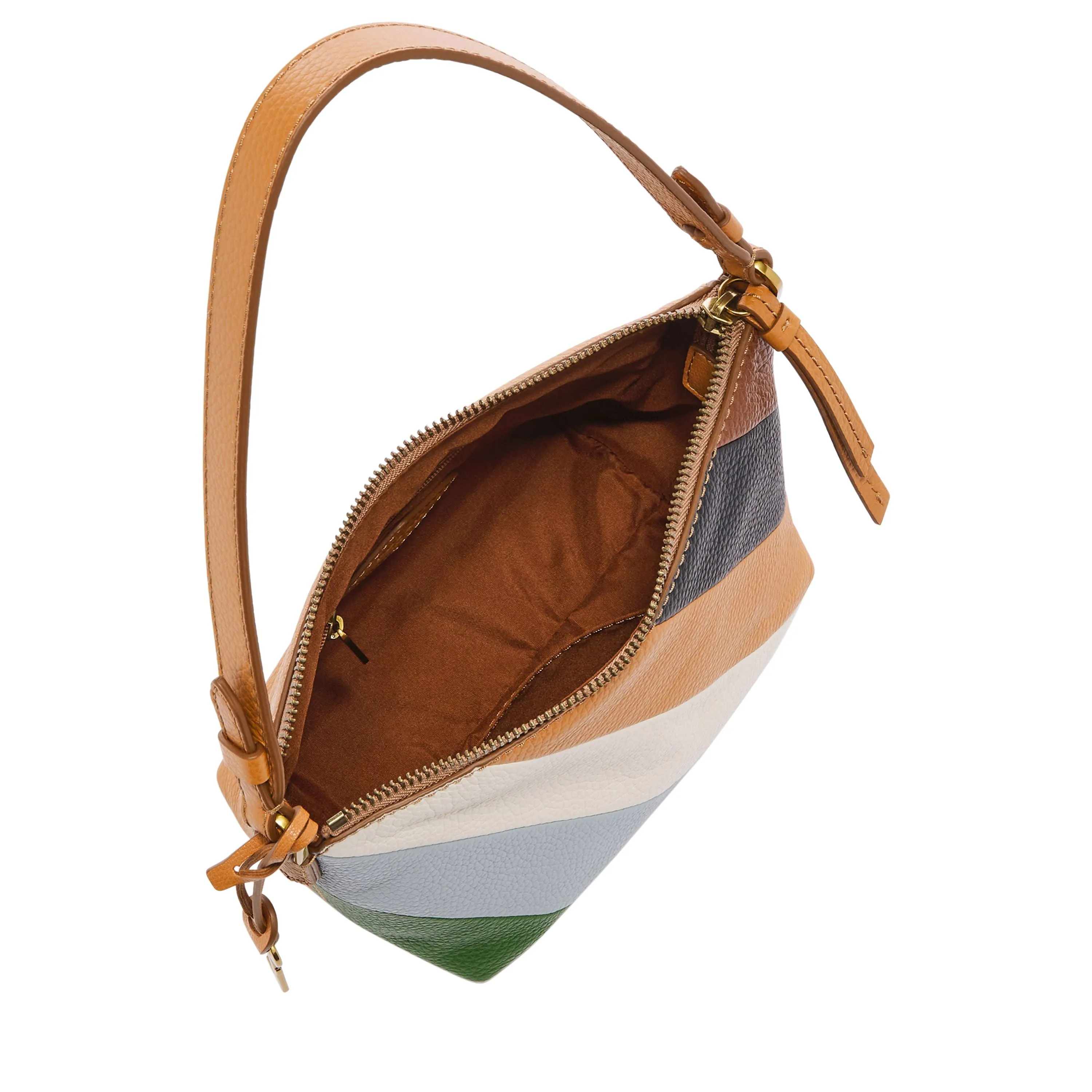 Fossil Women's Julianna LiteHide Leather Patchwork Mini Hobo