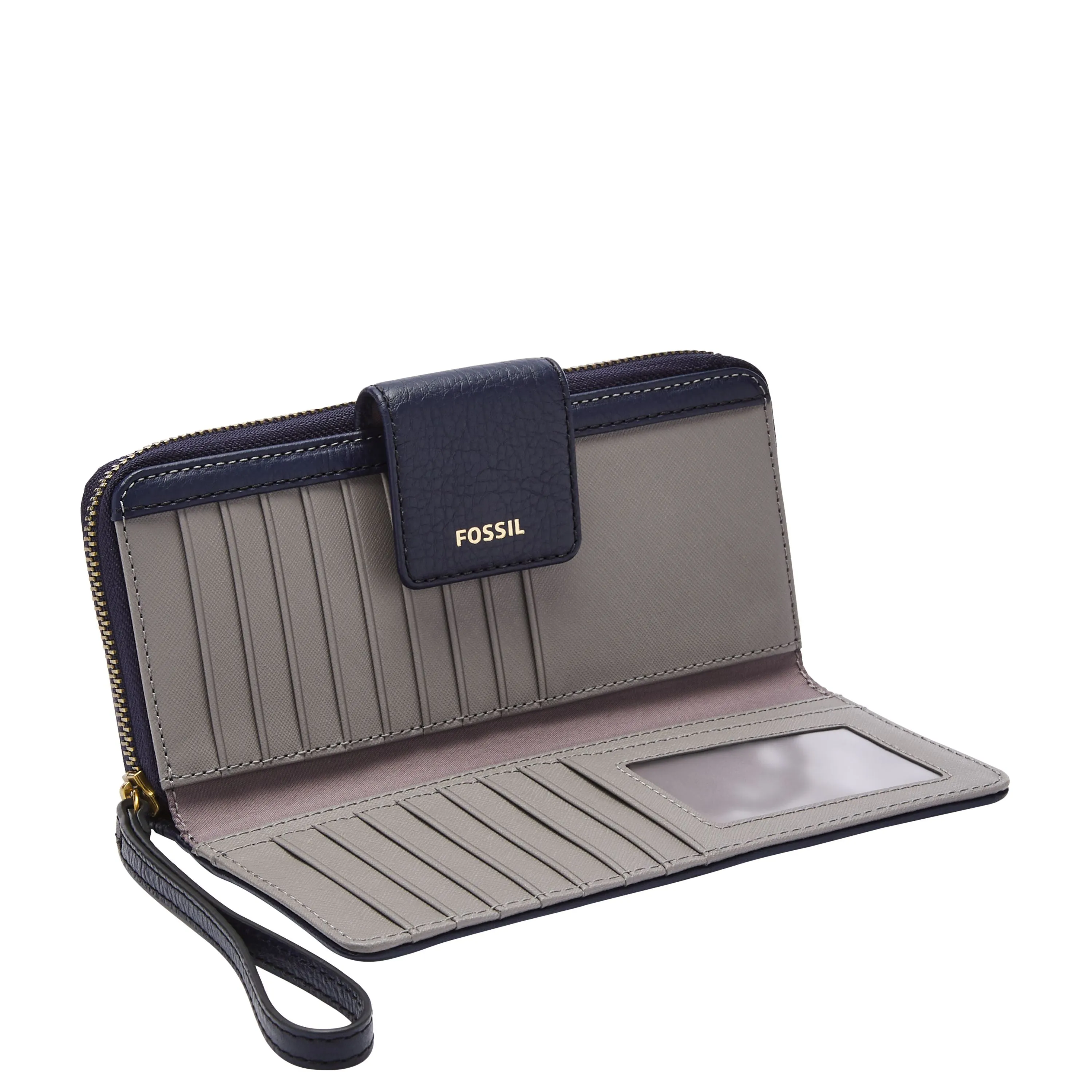 Fossil Women's Madison Leather Zip Clutch